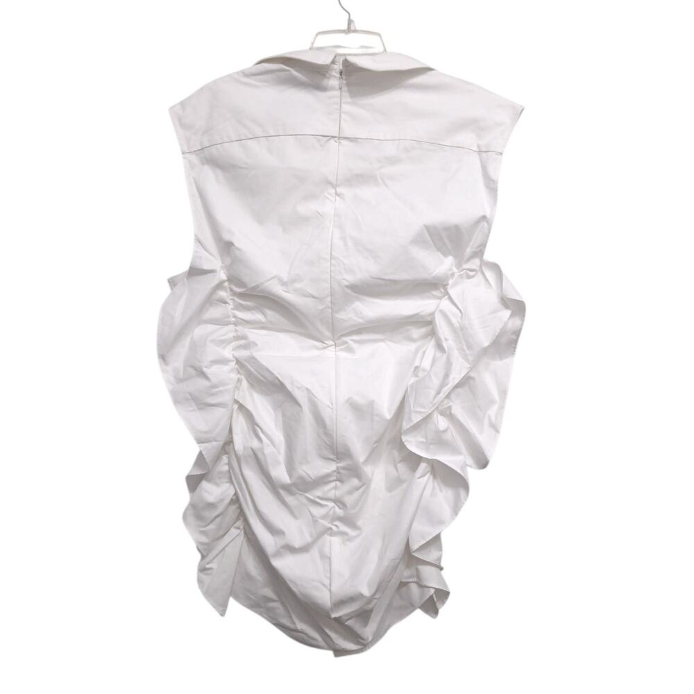 White Ruched Mini Dress - Picture 7 of 12